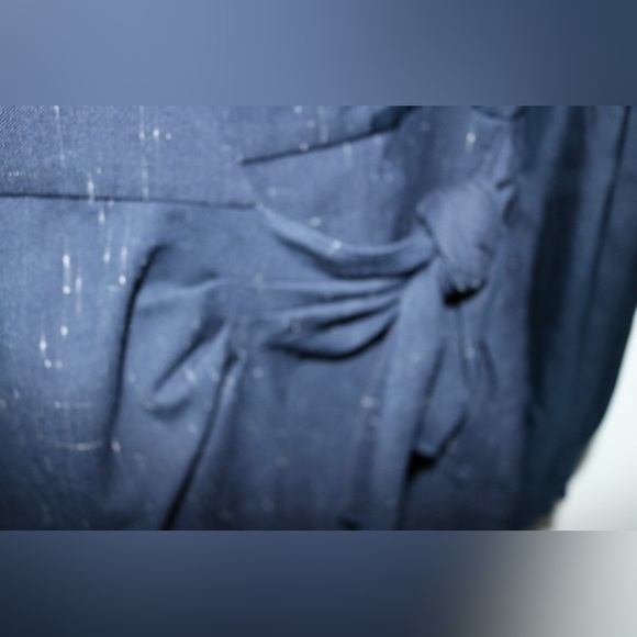 Rebecca Taylor Navy Cross Hatch Dress- Size 12 - Picture 7 of 11